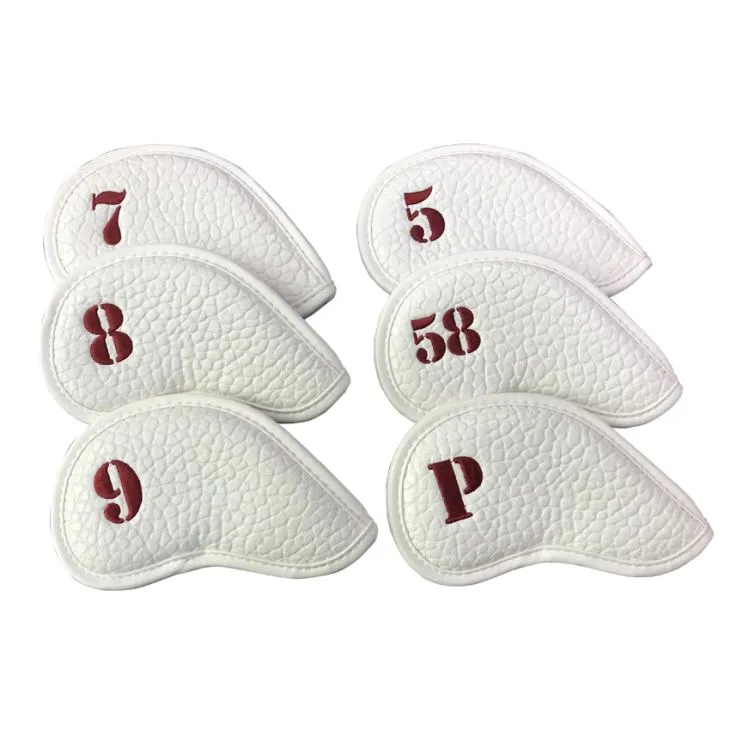 Pure valkoinen PU golf rauta päänsuojus